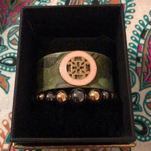 Rustic Cuff Camo w/ Pink Accent & bracelet